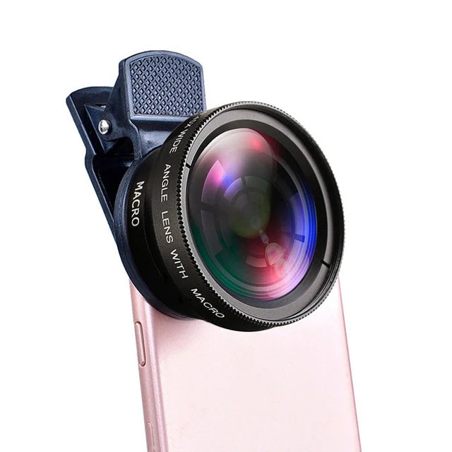 2-in-1 Phone Lens: 0.45x Wide Angle + 12.5x Macro (49mm)