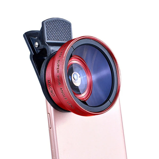 2-in-1 Phone Lens: 0.45x Wide Angle + 12.5x Macro (49mm)