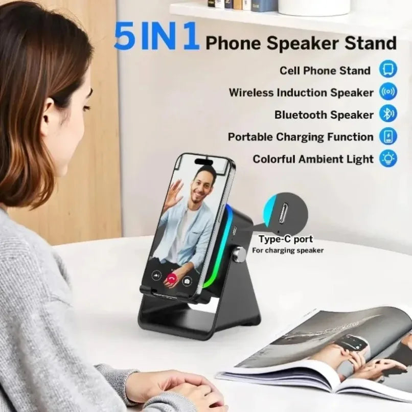 Chronia 2-in-1 Bluetooth Speaker & Adjustable Phone Stand