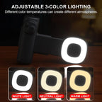 Selfie Camera Assistant: Phone Stand with Tri-Colour Light & Remote