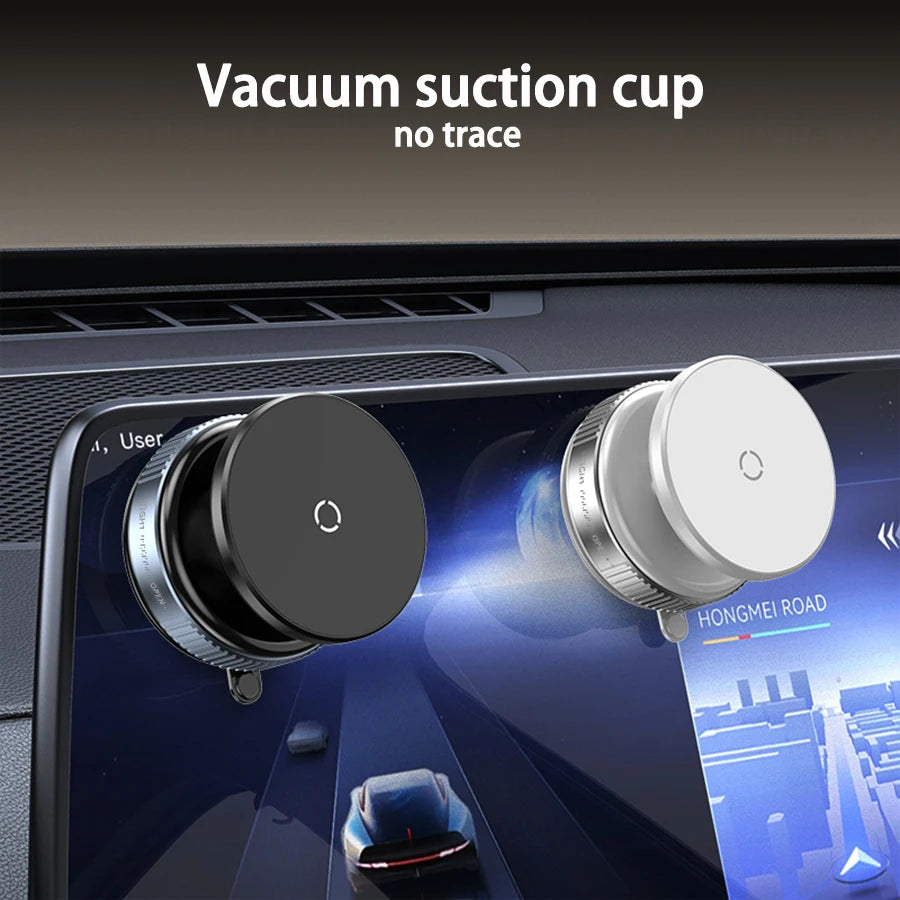 Car Phone Holder, Magsafe Magnetic Vacuum Intelligent Car Mount 360° Rotation Magnetic Vacuum Adsorption Suction Cup Bracket Car