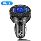 USB Car Charger 30W 4 Ports Type C PD Fast Charging Quick Charge Power Adapter Digital Display for Huawei IPhone Xiaomi in Car