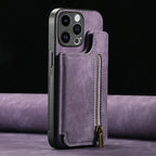 For Oneplus13 One Plus 15 12 13R Zipper Leather Case Magnet Wallet Card Back Etui Oneplus 15 Case Phone 1+ 13 One Plus 15R Funda