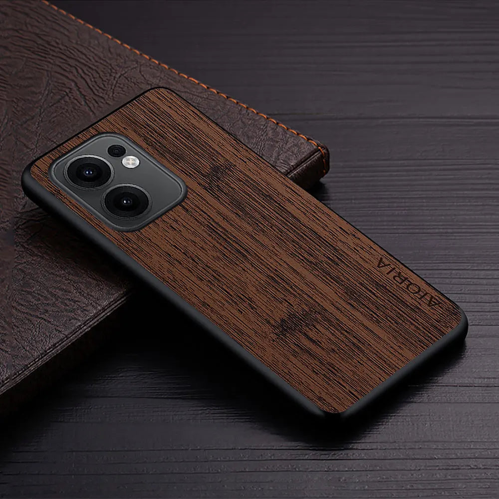 Case for Oppo Reno 13 12 11 Pro funda bamboo wood pattern Luxury Leather phone coque for OPPO Reno 13 12 11 F pro case capa