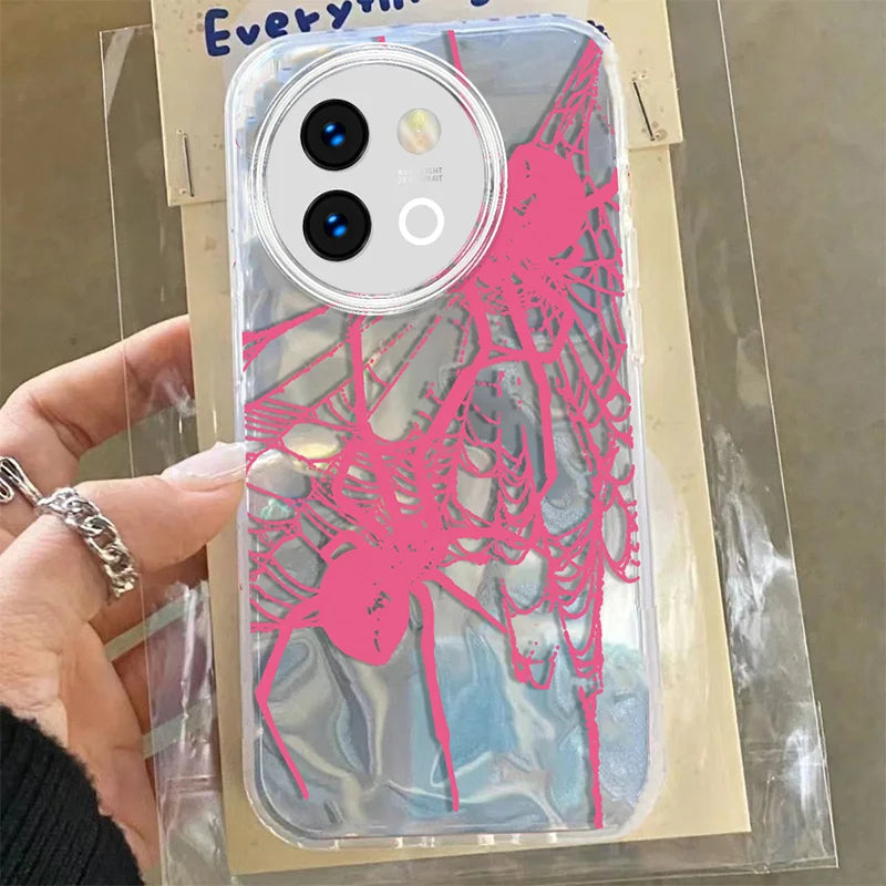 Cat Flower Case For Vivo V29 V40 Lite Y78 Y58 Y38 Y56 5G Fashion Black Colorful Lovely Cute Graphic Print PC Phone Cases Cover