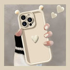 3D Love Heart Ear Case For Xiaomi 14T Pro 14 13T 12 13 11 Lite 5G NE 12T POCO X7 X6 Pro X5 M7 M6 F5 F7 Mi 15 Ultra Silicon Cover