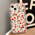 Full Screen Cherry Strawberry Case For iPhone 16 15 14 13 12 11 Pro Max XS X XR 8 7 Plus SE 2020 Shockproof Clear Protector Etui