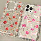 Full Screen Cherry Strawberry Case For iPhone 16 15 14 13 12 11 Pro Max XS X XR 8 7 Plus SE 2020 Shockproof Clear Protector Etui
