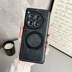 Retro Fold Ring Bracket Magnetic Leather case for Oneplus 15 13 13R 13T 12 12R 11 11R ACE 5 3 2 Pro Shockproof for Magsafe Cover