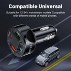 USB Car Charger 30W 4 Ports Type C PD Fast Charging Quick Charge Power Adapter Digital Display for Huawei IPhone Xiaomi in Car