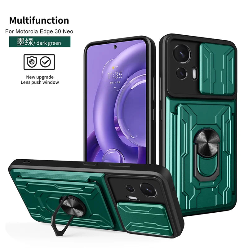 For Motorola Edge 30 Neo Case Car Magnetic Holder Stand Armor Phone Cases For Moto Edge30 Lite Edge 30 Fusion Ultra X30 S30 Pro