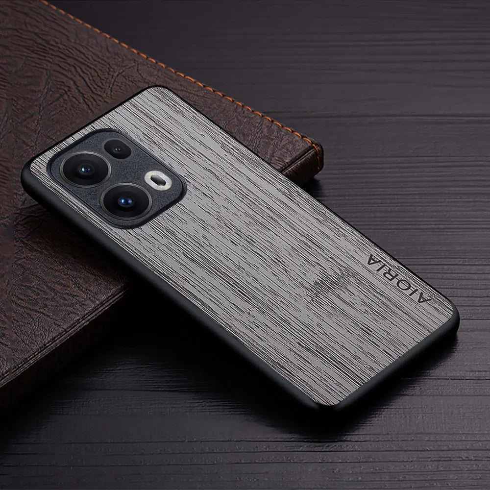 Case for Oppo Reno 13 12 11 Pro funda bamboo wood pattern Luxury Leather phone coque for OPPO Reno 13 12 11 F pro case capa