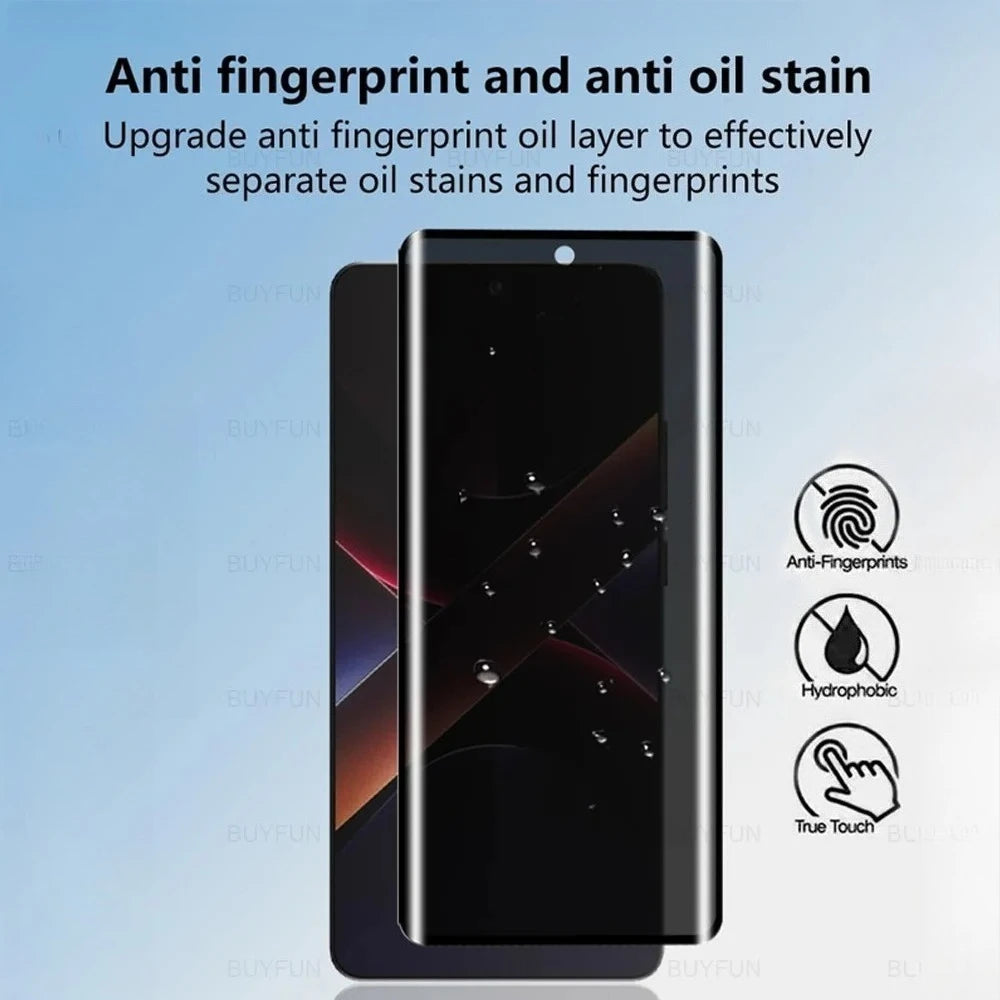 4-1Pcs Privacy Curved Tempered Glass Cover for Realme 14 Pro+ Anti-Spy/Peep Screen Protector on Realme14 Pro Plus Realme14Pro 5G