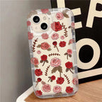 Full Screen Cherry Strawberry Case For iPhone 16 15 14 13 12 11 Pro Max XS X XR 8 7 Plus SE 2020 Shockproof Clear Protector Etui