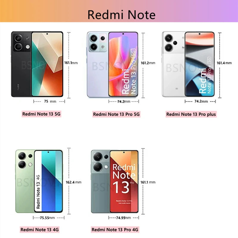 1/2/3/4PCS For Xiaomi Redmi Note 13 Pro Glass Redmi Note 13 Tempered Glass Full Cover Glue 9H Screen Protector Redmi Note 13 Pro