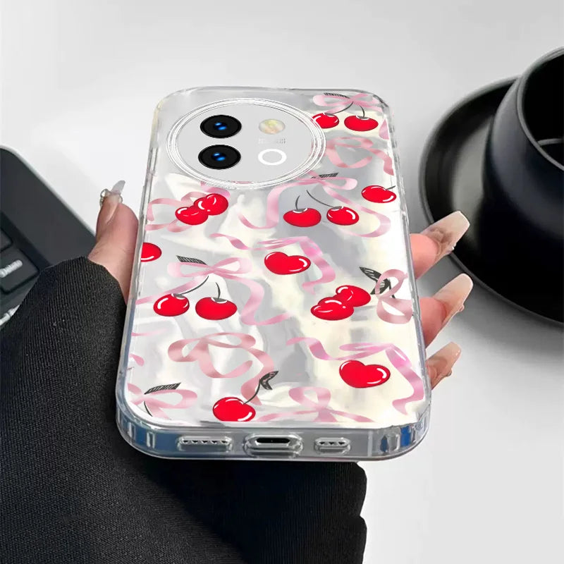 Cat Flower Case For Vivo V29 V40 Lite Y78 Y58 Y38 Y56 5G Fashion Black Colorful Lovely Cute Graphic Print PC Phone Cases Cover