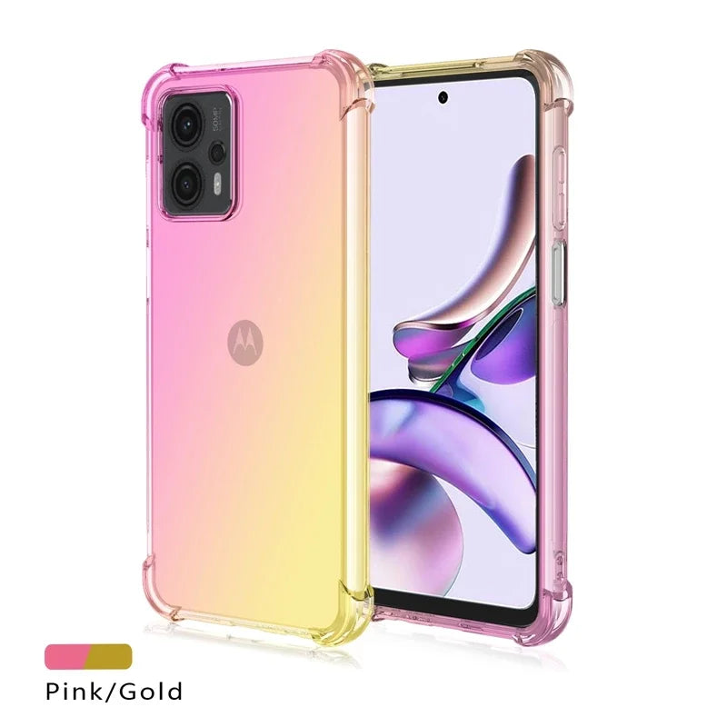 Shockproof Gradient Airbag TPU Case for Moto Moto Edge 50 Pro 40 Neo 30 Ultra Fusion Protective Cover Funda Coque