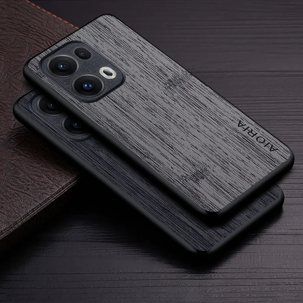 Case for Oppo Reno 13 12 11 Pro funda bamboo wood pattern Luxury Leather phone coque for OPPO Reno 13 12 11 F pro case capa