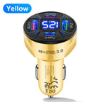 USB Car Charger 30W 4 Ports Type C PD Fast Charging Quick Charge Power Adapter Digital Display for Huawei IPhone Xiaomi in Car