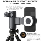 Selfie Camera Assistant: Phone Stand with Tri-Colour Light & Remote