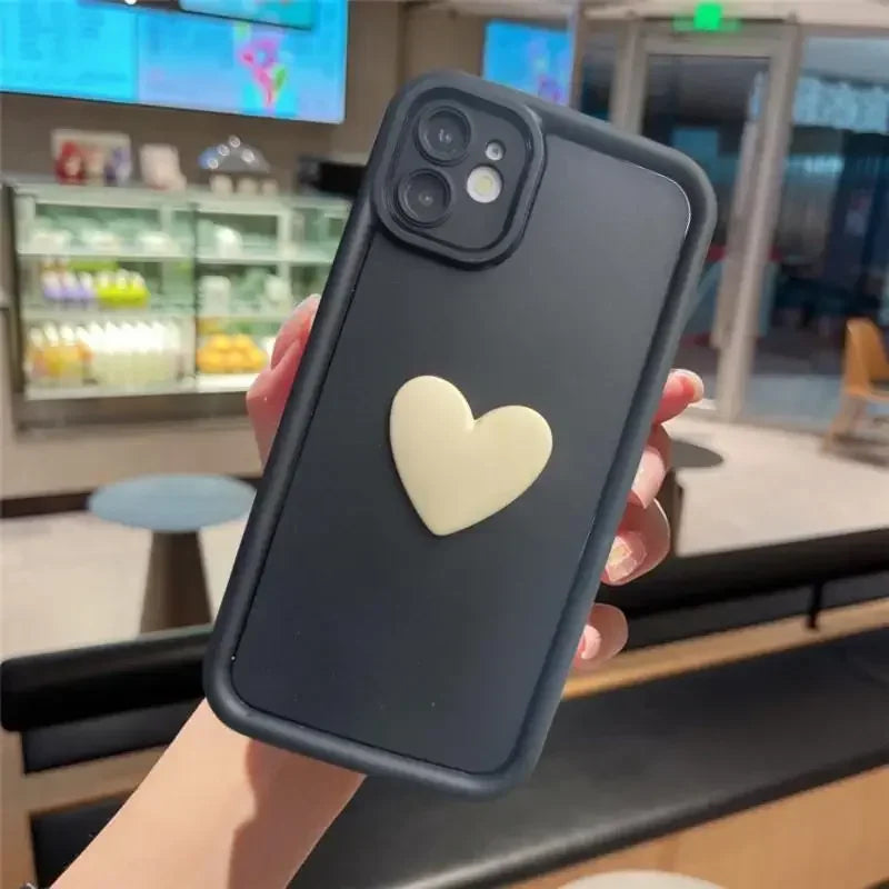 3D Love Heart Ear Case For Xiaomi 14T Pro 14 13T 12 13 11 Lite 5G NE 12T POCO X7 X6 Pro X5 M7 M6 F5 F7 Mi 15 Ultra Silicon Cover
