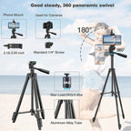 Lightweight Phone Tripod with Bluetooth Remote