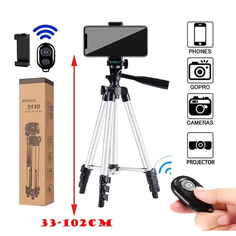 Mini Aluminium Phone Tripod with Bluetooth Remote
