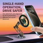 Car Mechanical Arm Phone Holder Universal Auto Interior Accessory Easy Install Safe Driving Gadget 360° Rotatable Magnetic Mount
