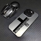 Fashion Black Cross Phone Case for IPhone 16e 16 15 14 13 12 11 Mini Pro Max X XR XSMAX 8 7 Plus Anti Fall Matte Back Cover