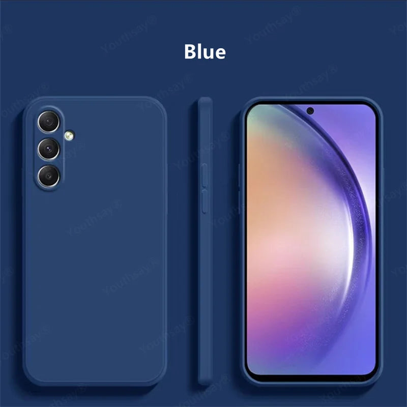 For Samsung Galaxy A35 5G Case Cover Samsung Galaxy A35 A25 A15 A55 Funda Coque Soft Original Liquid Silicone Case Samsung A35