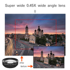 Compact 2-in-1 Phone Lens: 0.45x Wide + 12.5x Macro (Black)