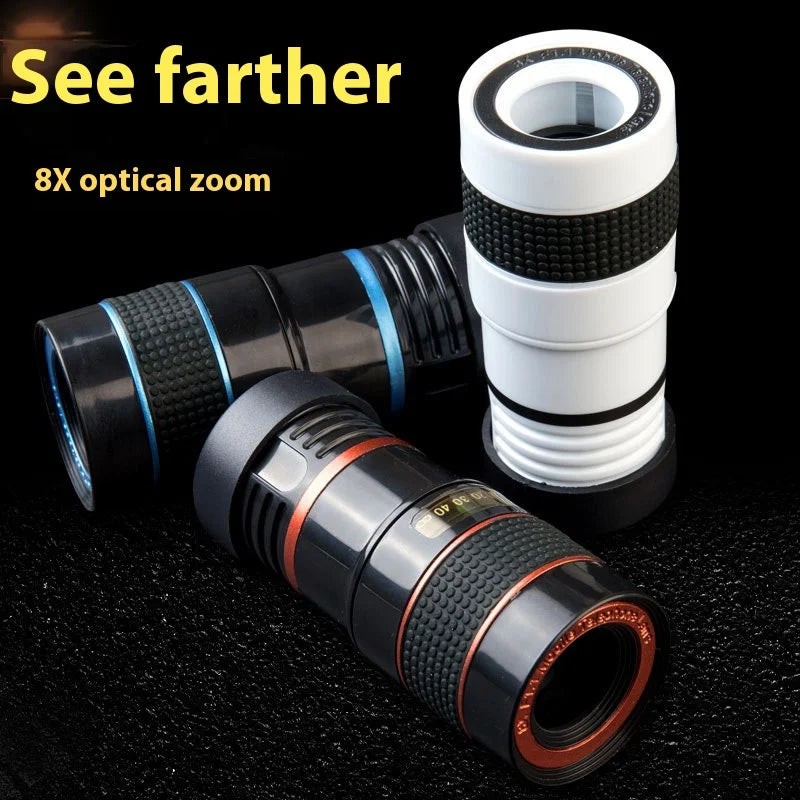 8x HD Telephoto Phone Lens with Effect Filters