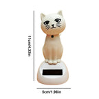 Car Decoration Solar Cartoon Cat Toy Dashboard Decorations Shaking Cat Car Ornaments Small Gadget Decor Car Interior Accessories