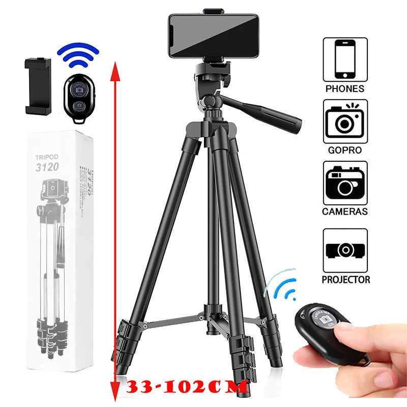 Mini Aluminium Phone Tripod with Bluetooth Remote