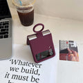 Colorful Liquid Silicone With Handheld Ring Case For Samsung Galaxy Z Flip 4 3 ZFlip4 ZFlip3 Matte Skin Feel Shockproof Cover