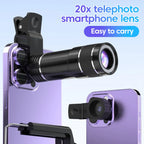 20x Clip-On Telephoto Zoom Lens for Phones