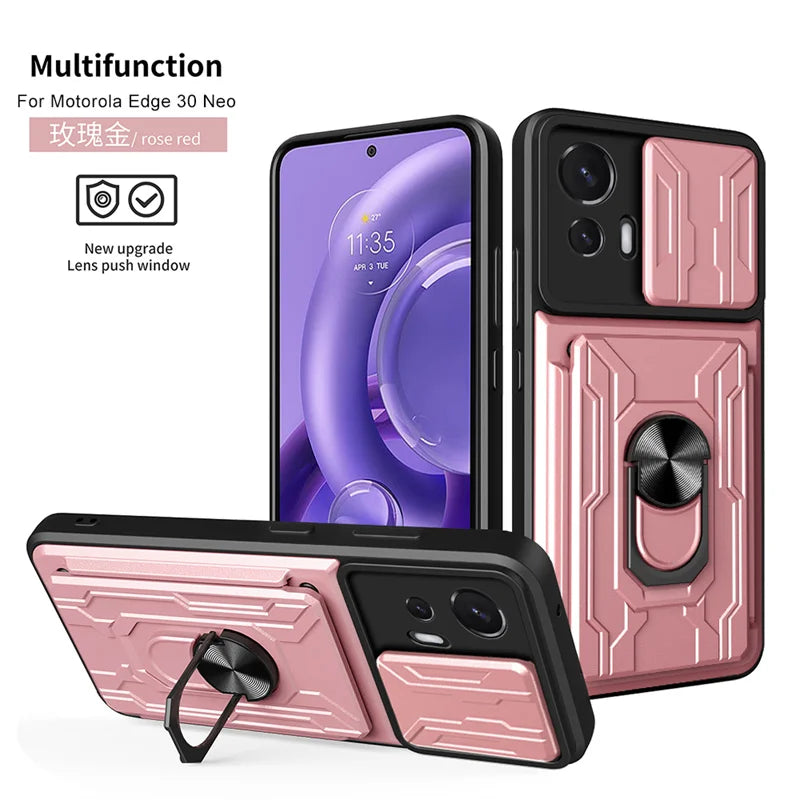 For Motorola Edge 30 Neo Case Car Magnetic Holder Stand Armor Phone Cases For Moto Edge30 Lite Edge 30 Fusion Ultra X30 S30 Pro