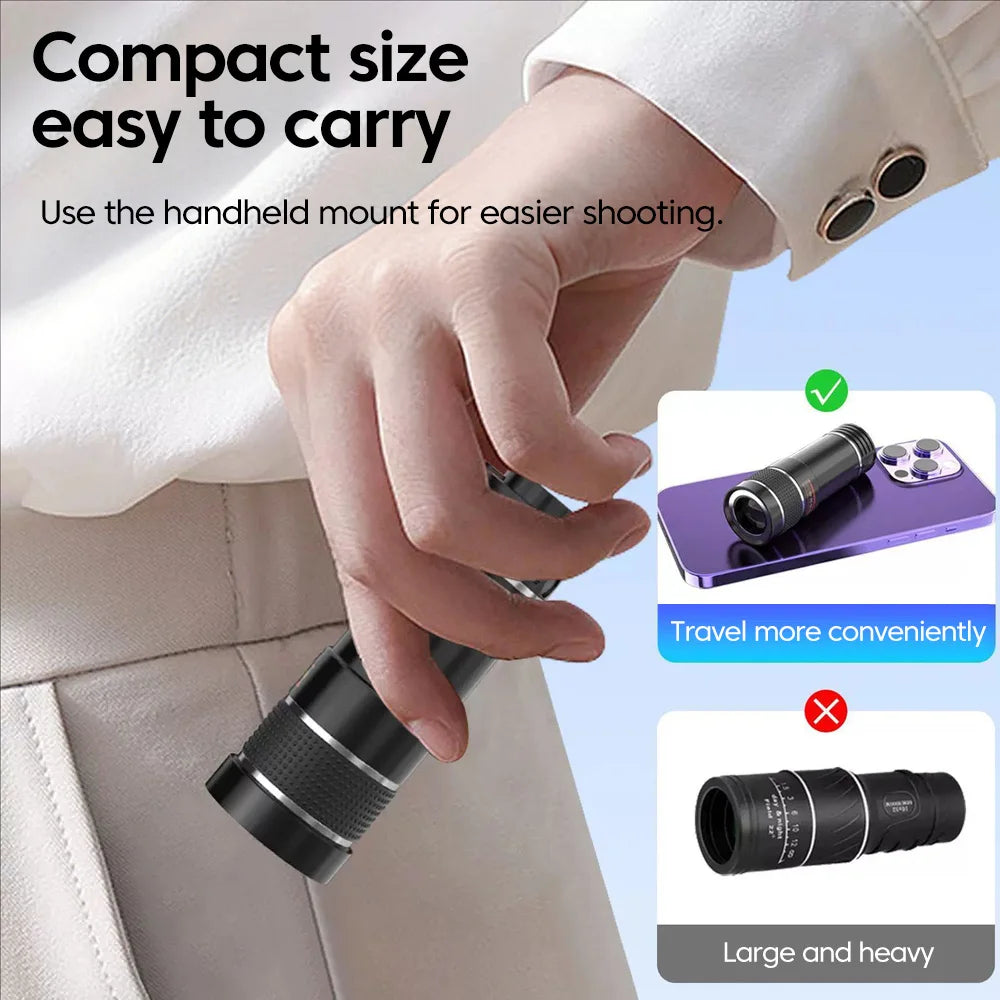 20x Clip-On Telephoto Zoom Lens for Phones