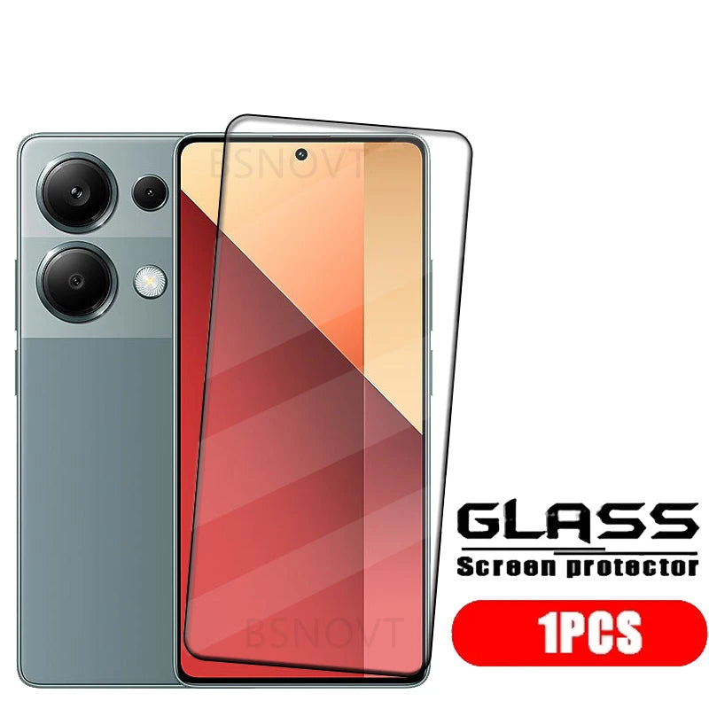 1/2/3/4PCS For Xiaomi Redmi Note 13 Pro Glass Redmi Note 13 Tempered Glass Full Cover Glue 9H Screen Protector Redmi Note 13 Pro