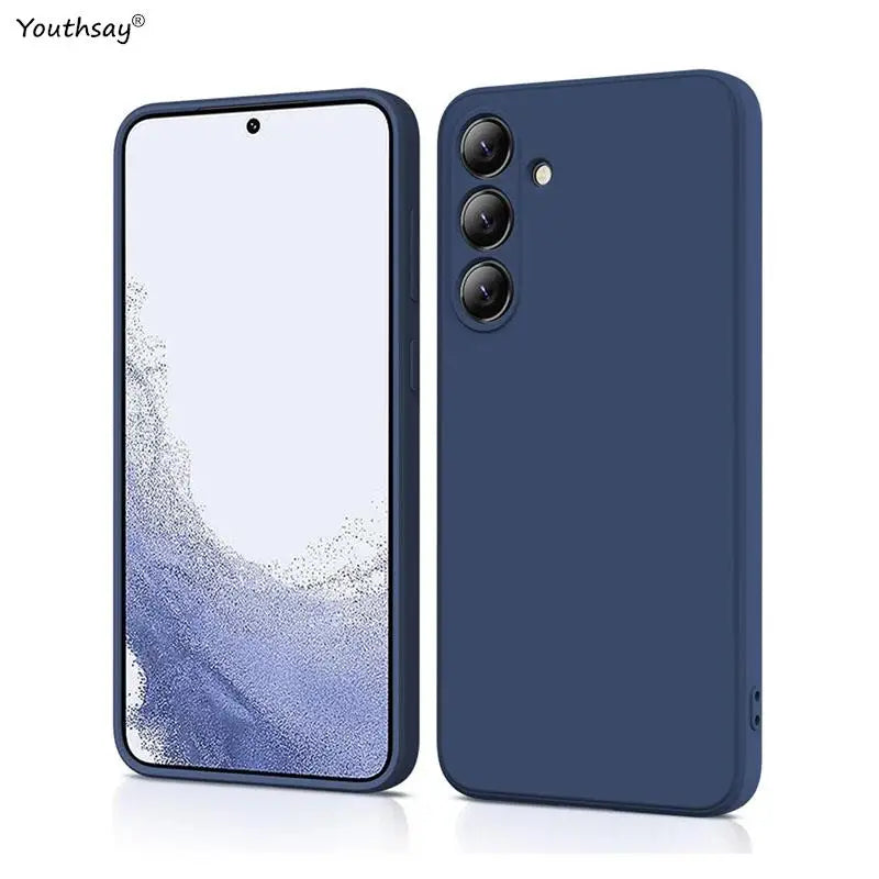 For Samsung Galaxy A35 5G Case Cover Samsung Galaxy A35 A25 A15 A55 Funda Coque Soft Original Liquid Silicone Case Samsung A35