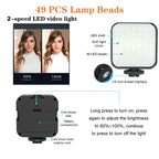 Smartphone Vlogging Kit: Grip Handle, LED Light & Microphone