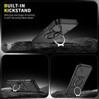 Magnetic Ring Stand Phone Case for Xiaomi 17 Pro Max 15T Pro Poco F8 Ultra Slide Camera Lens Protection Hard Plastic Back Cover