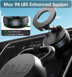 Yanace 15W MagSafe Car Charger Fast Wireless Charging 360° Rotation & Strong Suction Mount  iPhone Sleek Safe Driving Essential