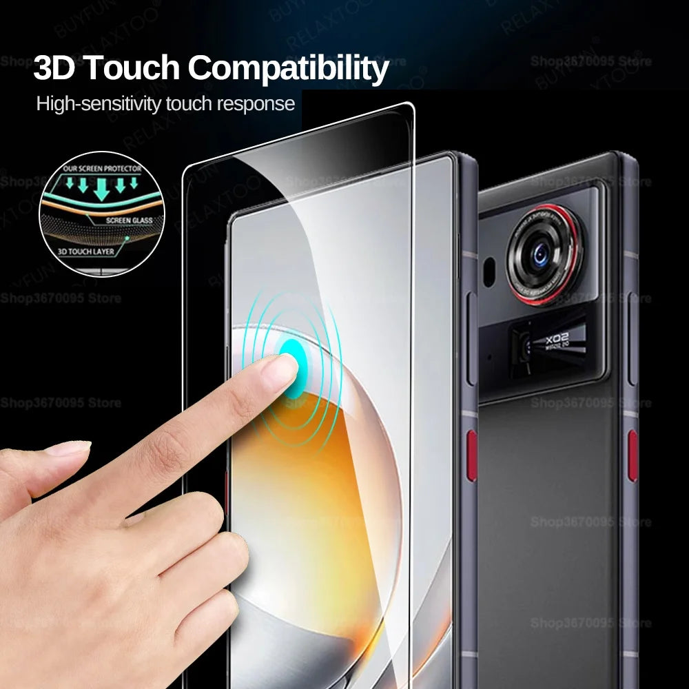 2PCS nubiaZ80Ultra Fingerprint unlock Tempered Glass Case For nubia Z80 Ultra Z 80 Ultra Z80Ultra Screen Protector protect film