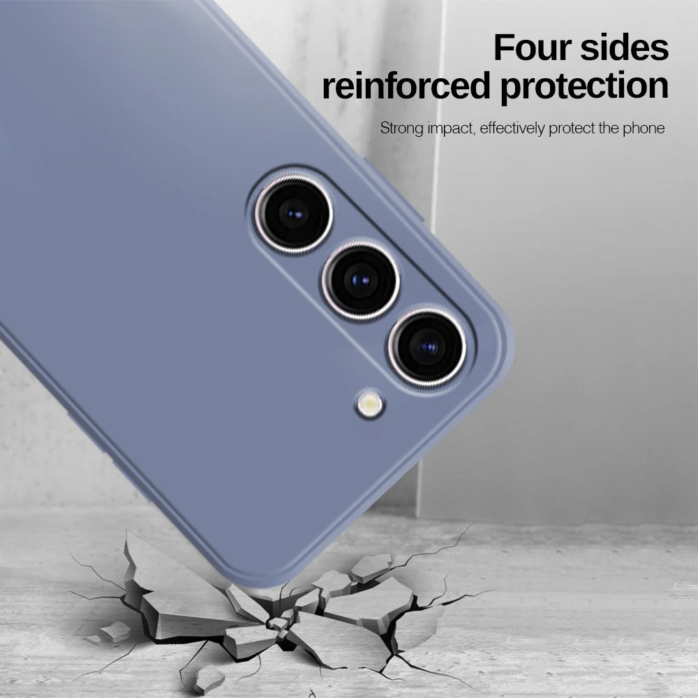 For Samsung Galaxy A35 5G Case Cover Samsung Galaxy A35 A25 A15 A55 Funda Coque Soft Original Liquid Silicone Case Samsung A35