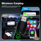 New Wired To Wireless Carplay Android 2 In 1 Automatic Adapter Car Gadget Smart Box Plug and Play 5Ghz Wifi Fast Connection