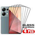 1/2/3/4PCS For Xiaomi Redmi Note 13 Pro Glass Redmi Note 13 Tempered Glass Full Cover Glue 9H Screen Protector Redmi Note 13 Pro