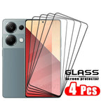 1/2/3/4PCS For Xiaomi Redmi Note 13 Pro Glass Redmi Note 13 Tempered Glass Full Cover Glue 9H Screen Protector Redmi Note 13 Pro