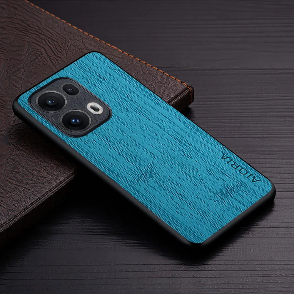 Case for Oppo Reno 13 12 11 Pro funda bamboo wood pattern Luxury Leather phone coque for OPPO Reno 13 12 11 F pro case capa