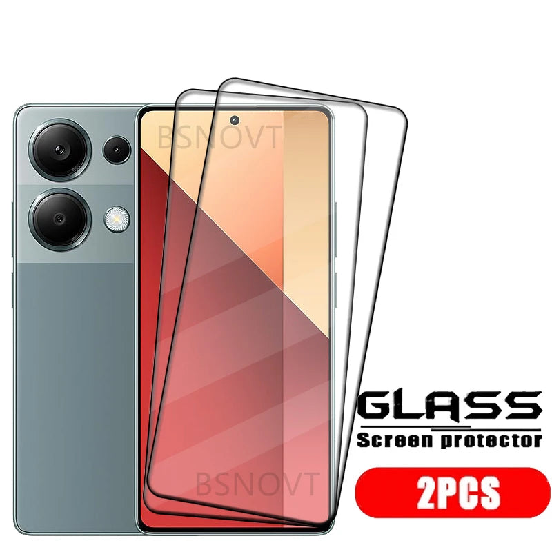 1/2/3/4PCS For Xiaomi Redmi Note 13 Pro Glass Redmi Note 13 Tempered Glass Full Cover Glue 9H Screen Protector Redmi Note 13 Pro
